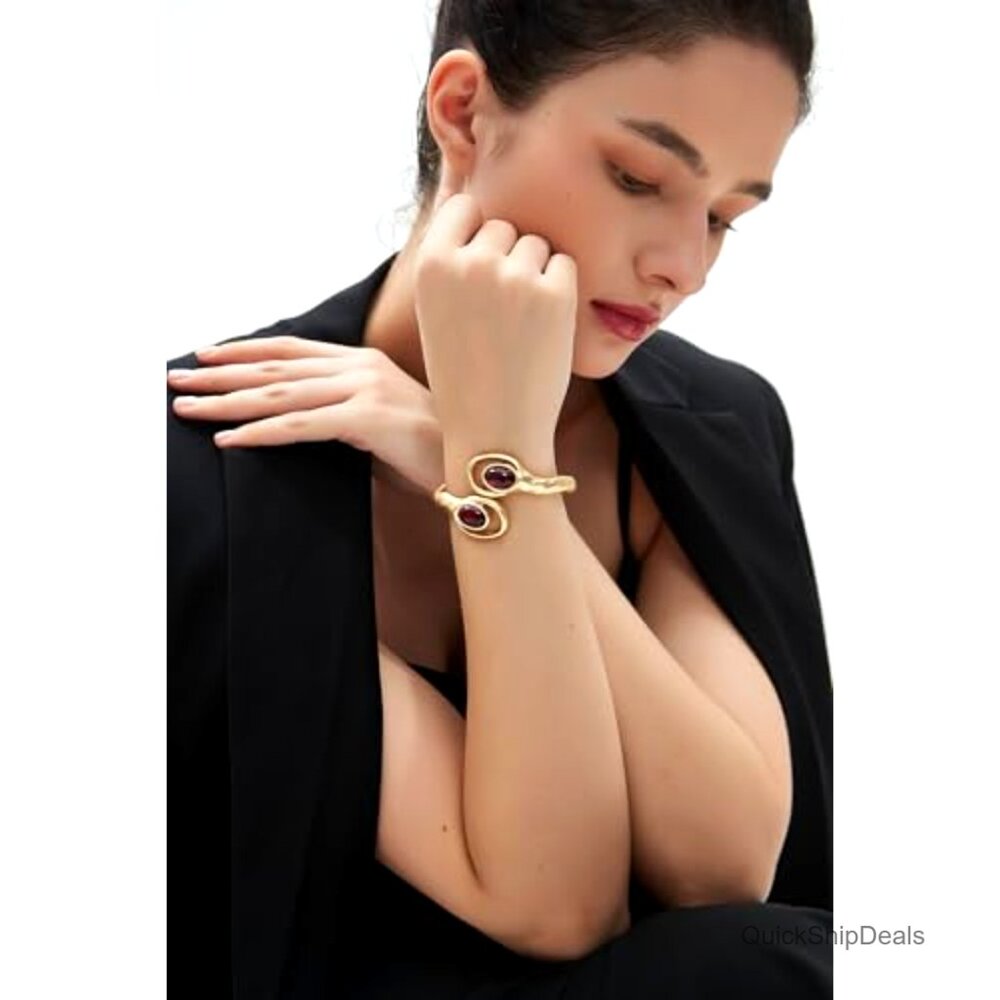 Copper Cuff Bracelet Stackable Stretch Bead Open … - image 7